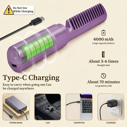 MeneFlix Portable Hair Straightener Hot Comb